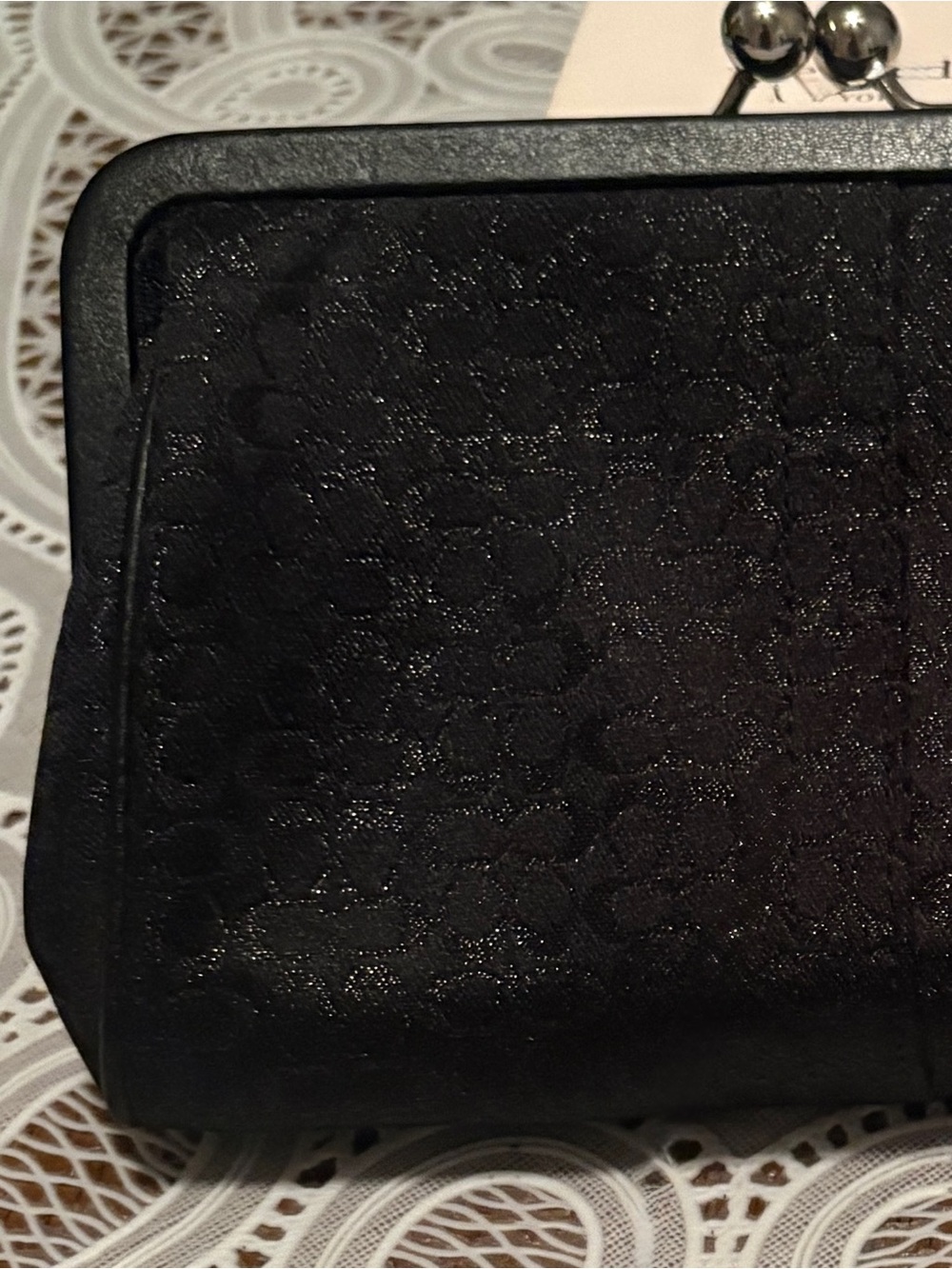 NWOT Coach Women's Black Wristlet Clutch - Elegant Evening Bag - Picture 2 of 7